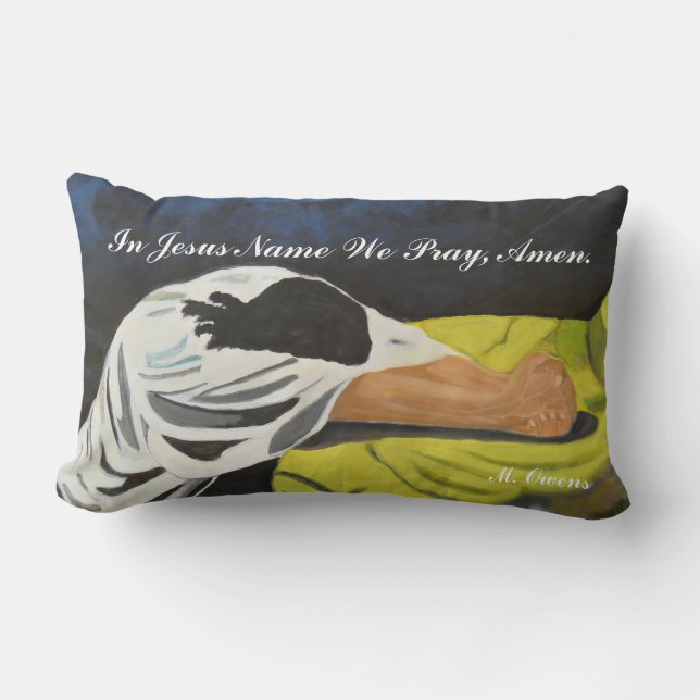 In Jesus Name wir beten, Amen Pillow Lendenkissen (Vorderseite)