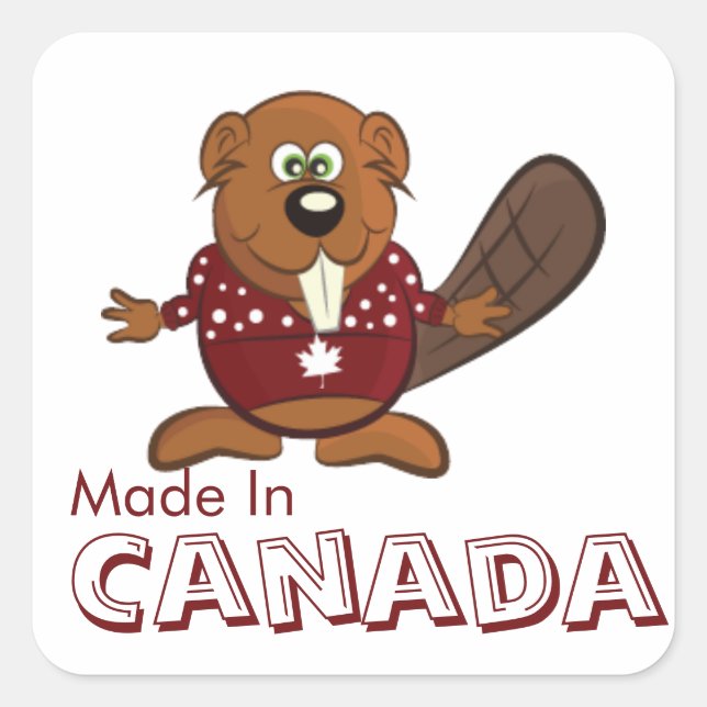 In Kanada hergestellte Aufkleber (Vorderseite)