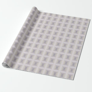 In khalkgrauem Lavendelgeometrie verpackt Geschenkpapier