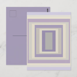 In khalkgrauem Lavendelgeometrie verpackt Postkarte