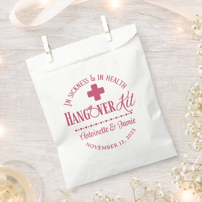 In Kranken & Gesundheit Funny Wedding Hangover Kit Geschenktütchen (Ausgeschnitten)