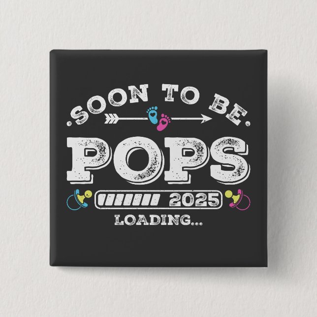 In Kürze werden Pop 2025 Laden Square Button (Vorderseite)