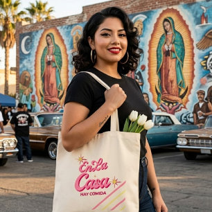 In La Casa Ist Essen Tote Bag Lustige Lateinamer Tragetasche