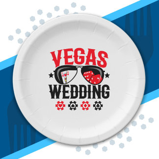 In Las Vegas geheiratet - Vegas Hochzeitsgesellsch Pappteller