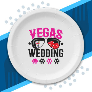 In Las Vegas geheiratet - Vegas Hochzeitsgesellsch Pappteller