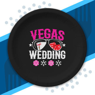 In Las Vegas geheiratet - Vegas Hochzeitsgesellsch Pappteller