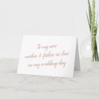 In-Laws Wedding Thank You Card Karte