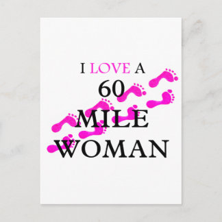 In Liebe 100 Meilen Frauenfuß Postkarte