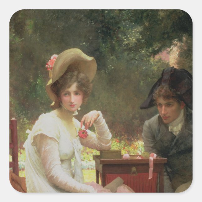 In Liebe, 1907 Quadratischer Aufkleber (Vorderseite)