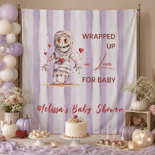 In Liebe Eingehüllt Lavendel-Mumien-Baby-Party Wandteppich