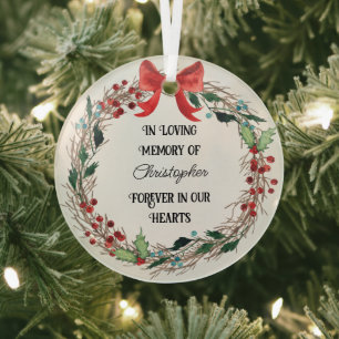 In Liebe Erinnerung - Für immer in unseren Herzen  Ornament Aus Glas