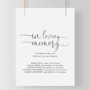In Liebe Erinnerung Liebe Fancy Schrift Schild