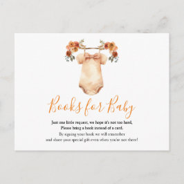 In Liebe florale Babyduschbücher für Kinder fallen Postkarte