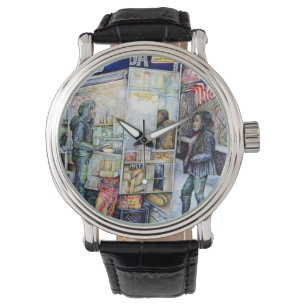 In Liebe mit Ärger und in Schwierigkeiten mit der  Armbanduhr