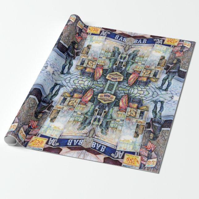 In Liebe mit Ärger und in Schwierigkeiten mit der  Geschenkpapier (Ungerollt)