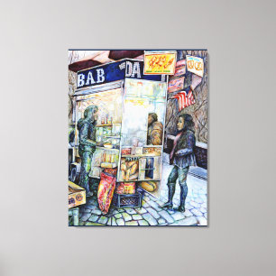 In Liebe mit Ärger und in Schwierigkeiten mit der  Leinwanddruck