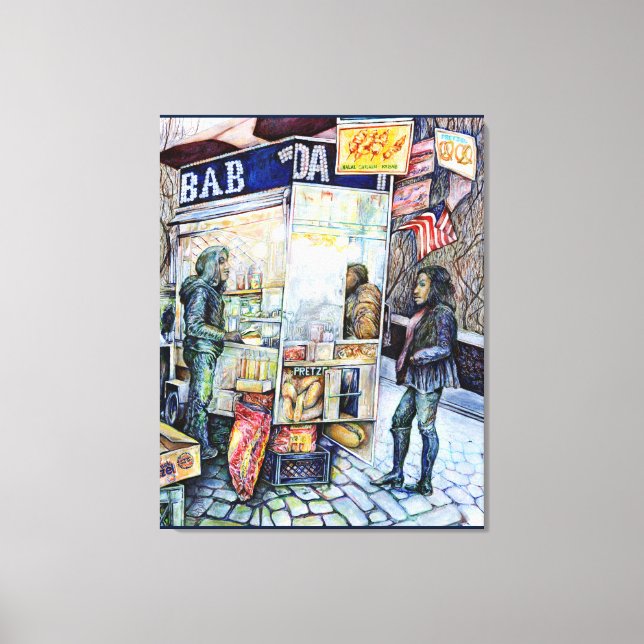 In Liebe mit Ärger und in Schwierigkeiten mit der  Leinwanddruck (Vorderseite)