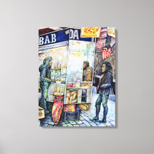 In Liebe mit Ärger und in Schwierigkeiten mit der  Leinwanddruck