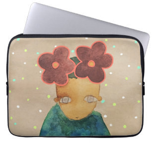 In Liebe mit Blume Laptopschutzhülle