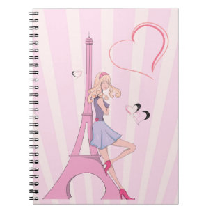 In Liebe mit dem Pariser Notebook Notizblock