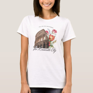 In Liebe mit den Roma. Kolosseum und Blume T-Shirt