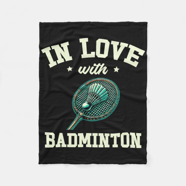 In Liebe mit Dminton Racket Shuttle Fleecedecke (Vorderseite)