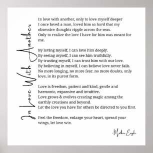 In Liebe mit einer anderen Liebe Poster Wand Kunst