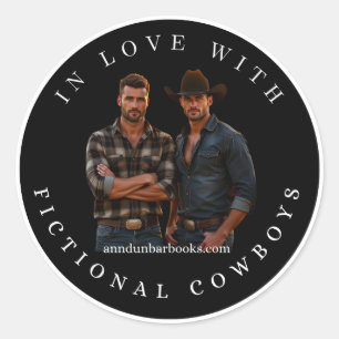 In Liebe mit fiktiven Cowboys Aufkleber