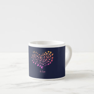 In Liebe Rosa Lila Herz Kaffee Espresso Tasse