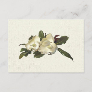 In Liebe - Vintage Magnolia-Blume Hochzeit RSVP Karte