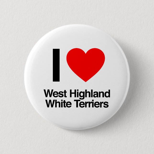 in Liebe West-Hochland-Weiße Terrier Button (Vorderseite)
