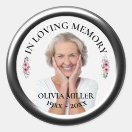 IN LIEBENDEM SPEICHER. Foto-Aufkleber personalisie Runder Aufkleber