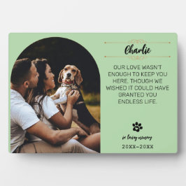 In Liebender Erinnerung Hund Fotoplakette – Person Fotoplatte