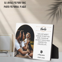 In Liebender Erinnerung Hund Fotoplakette – Person