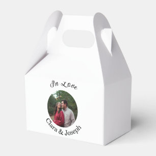 In Liebespaar kreisförmiger Foto-Name Hochzeit rom Geschenkschachtel