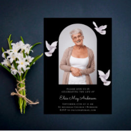 In liebevollem Erinnerung stilvolles elegantes Fot Einladung