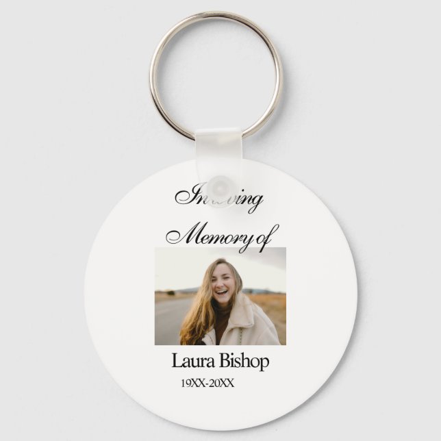 In liebevollem Gedächtnis der Beerdigung Keepake N Schlüsselanhänger (Vorderseite)