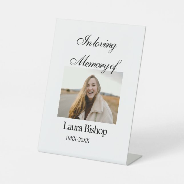 In liebevollem Gedächtnis der Beerdigung Keepake N Sockelschild (Vorderseite)