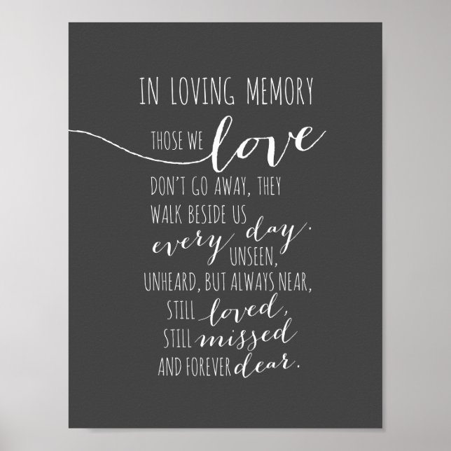 In liebevollem Gedächtnisdenkmal, Beerdigung, Dunk Poster (Vorne)