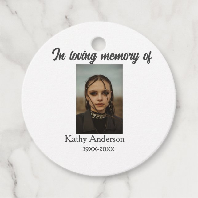 In liebevollem Speicher des Namensgedächtnisses Geschenkanhänger (Vorderseite)