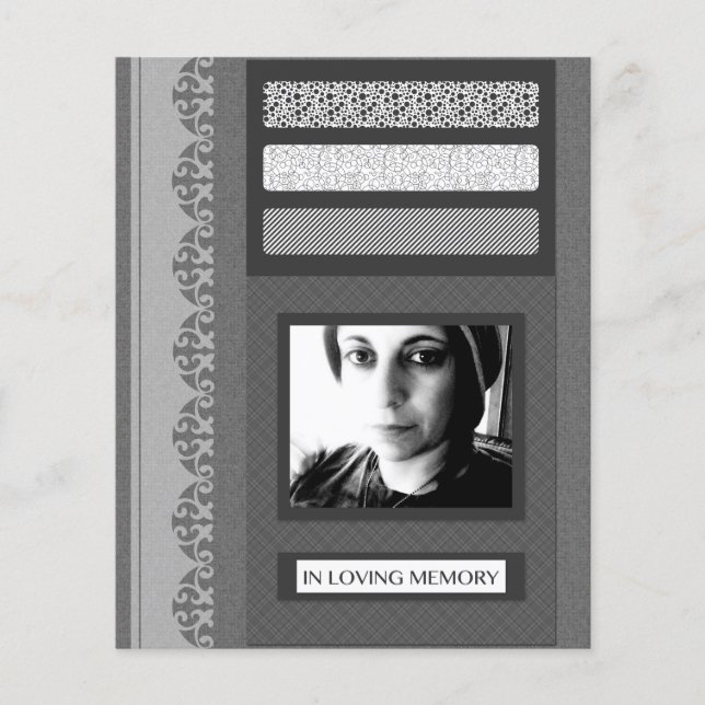 in liebevollen Ankündigungen von Gedächtnisbeerdig (Vorderseite)