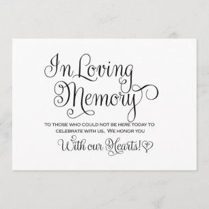 In liebevollen Erinnerungen Hochzeitssymbol Einladung