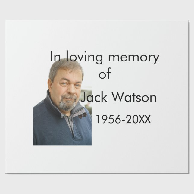 In liebevoller Erinnerung an das Jahr des Namens F Geschenkpapier (Flach)