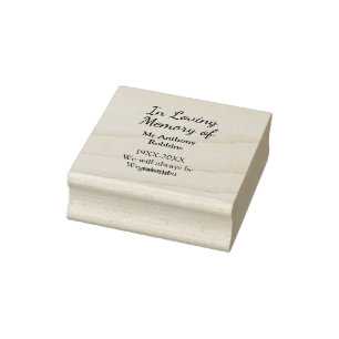 In liebevoller Erinnerung an den Namen Trauer Ande Gummistempel