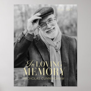 In liebevoller Erinnerung Moderne elegante Foto-Ge Poster