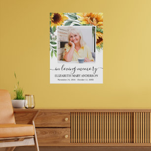 In liebevoller Erinnerung Sonnenblumen-Fotoplakat Poster