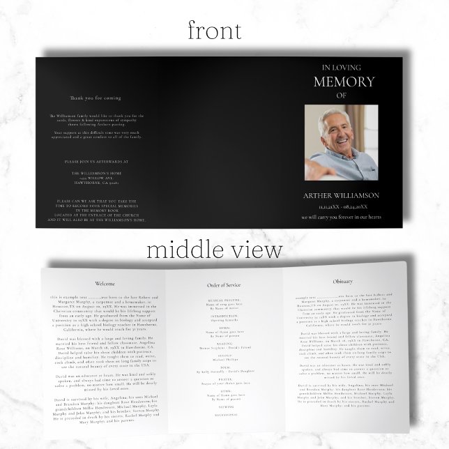 In liebevoller Erinnerungsfolge Dreifach Gefaltete Ankündigung (Von Creator hochgeladen)