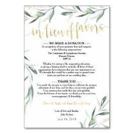 In Lieu of Favors for Jenn Tischnummer