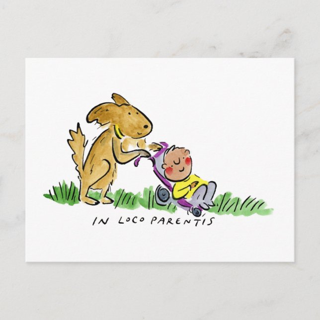 In Loco Parentis Postkarte (Vorderseite)