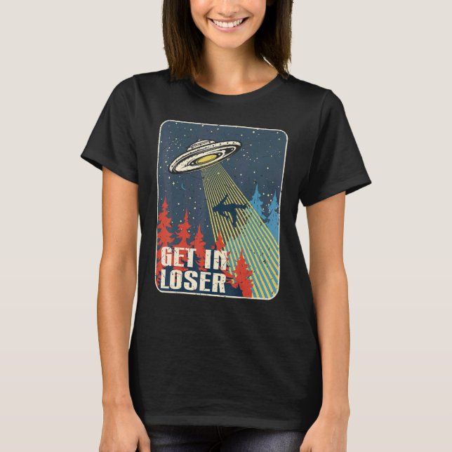 In Loser Alien Ufo T-Shirt (Vorderseite)